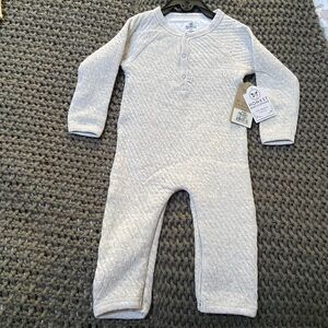 The Honest Company Cream Quilted Kids One Piece